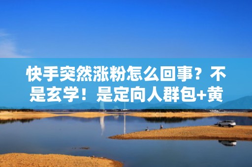 快手突然涨粉怎么回事？不是玄学！是定向人群包+黄金3秒钩子内容协同生效