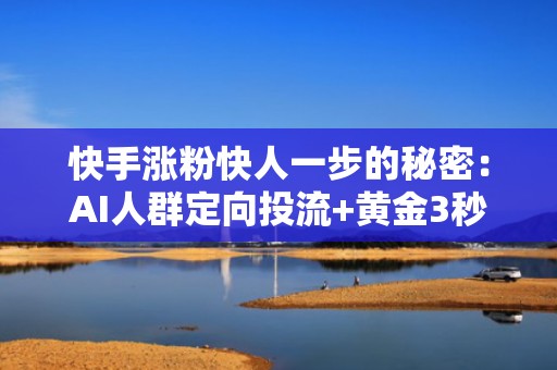 快手涨粉快人一步的秘密：AI人群定向投流+黄金3秒钩子视频投放实战指南