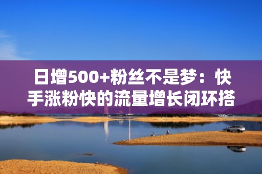 日增500+粉丝不是梦：快手涨粉快的流量增长闭环搭建指南