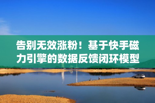 告别无效涨粉!基于快手磁力引擎的数据反馈闭环模型,实时调优素材&出价,让每一分投流都涨真实活跃粉 告别无效涨粉!基于快手磁力引擎的数据反馈闭环模型,实时调优素材&出价,让每一分投流都涨真实活跃粉