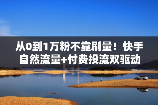 从0到1万粉不靠刷量!快手自然流量+付费投流双驱动涨粉增长模型全解析