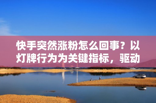 快手突然涨粉怎么回事?以灯牌行为为关键指标,驱动A/B测试+智能投流双引擎增长