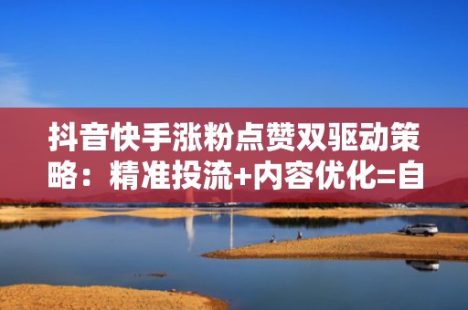 抖音快手涨粉点赞双驱动策略：精准投流+内容优化=自然流量爆发