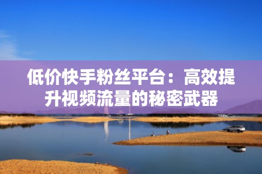 低价快手粉丝平台：高效提升视频流量的秘密武器