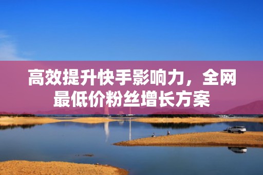 高效提升快手影响力，全网最低价粉丝增长方案