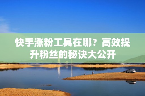 快手涨粉工具在哪？高效提升粉丝的秘诀大公开