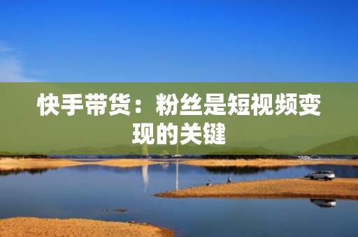 快手带货：粉丝是短视频变现的关键