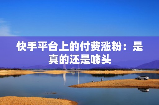 快手平台上的付费涨粉：是真的还是噱头