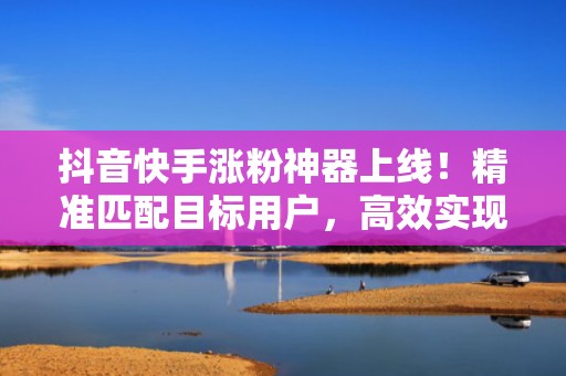 抖音快手涨粉神器上线！精准匹配目标用户，高效实现流量增长转化