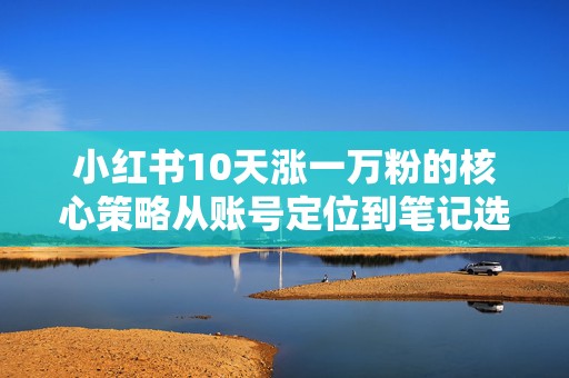 小红书10天涨一万粉的核心策略从账号定位到笔记选题的完整方案