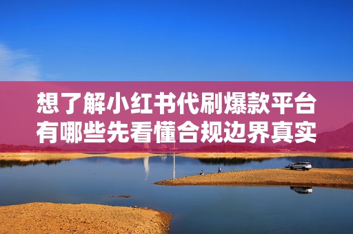 想了解小红书代刷爆款平台有哪些先看懂合规边界真实流量运营与风险避坑
