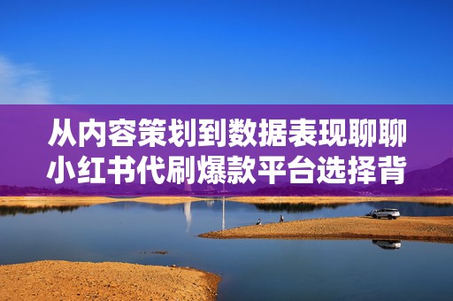 从内容策划到数据表现聊聊小红书代刷爆款平台选择背后的逻辑与常见误区
