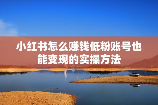 小红书怎么赚钱低粉账号也能变现的实操方法