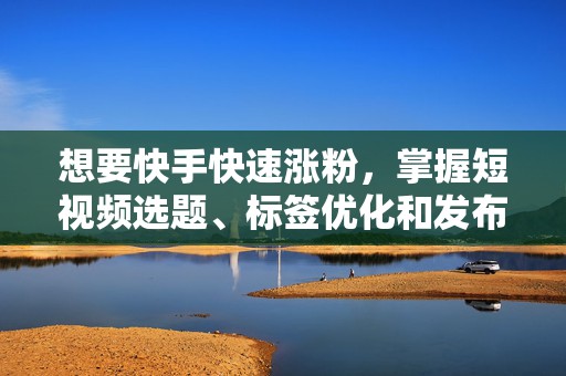 想要快手快速涨粉，掌握短视频选题、标签优化和发布时间的高效涨粉技巧