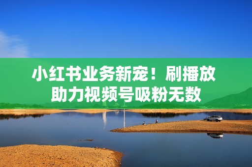 小红书业务新宠！刷播放 助力视频号吸粉无数