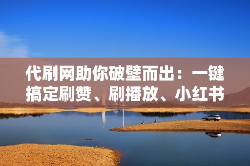 代刷网助你破壁而出：一键搞定刷赞、刷播放、小红书业务