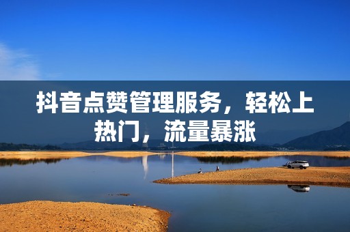 抖音点赞管理服务，轻松上热门，流量暴涨