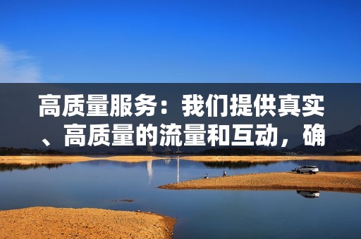 高质量服务：我们提供真实、高质量的流量和互动，确保您的业务获得真正的成长。