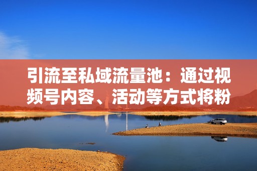 引流至私域流量池：通过视频号内容、活动等方式将粉丝引流至私域流量池。