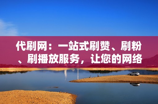 代刷网：一站式刷赞、刷粉、刷播放服务，让您的网络影响力如虎添翼