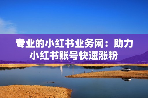 专业的小红书业务网：助力小红书账号快速涨粉