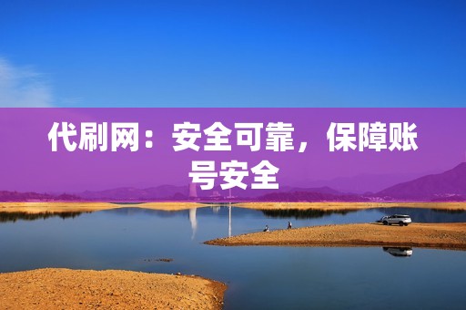 代刷网：安全可靠，保障账号安全