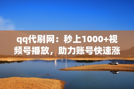 qq代刷网：秒上1000+视频号播放，助力账号快速涨粉