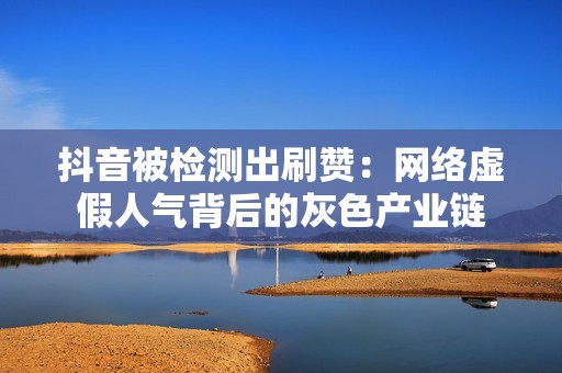 抖音被检测出刷赞：网络虚假人气背后的灰色产业链