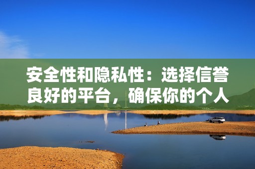 安全性和隐私性：选择信誉良好的平台，确保你的个人信息得到保护。