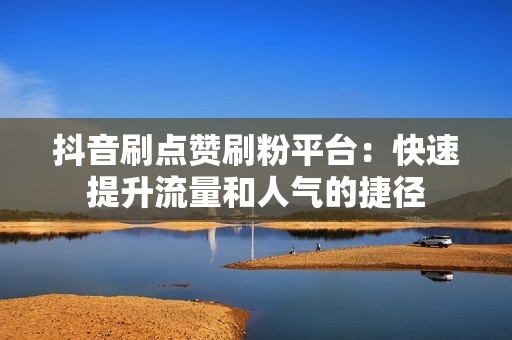 抖音刷点赞刷粉平台：快速提升流量和人气的捷径