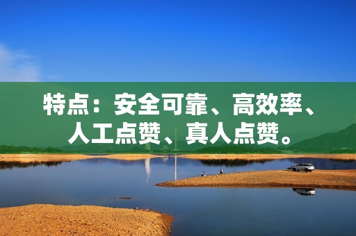 特点：安全可靠、高效率、人工点赞、真人点赞。